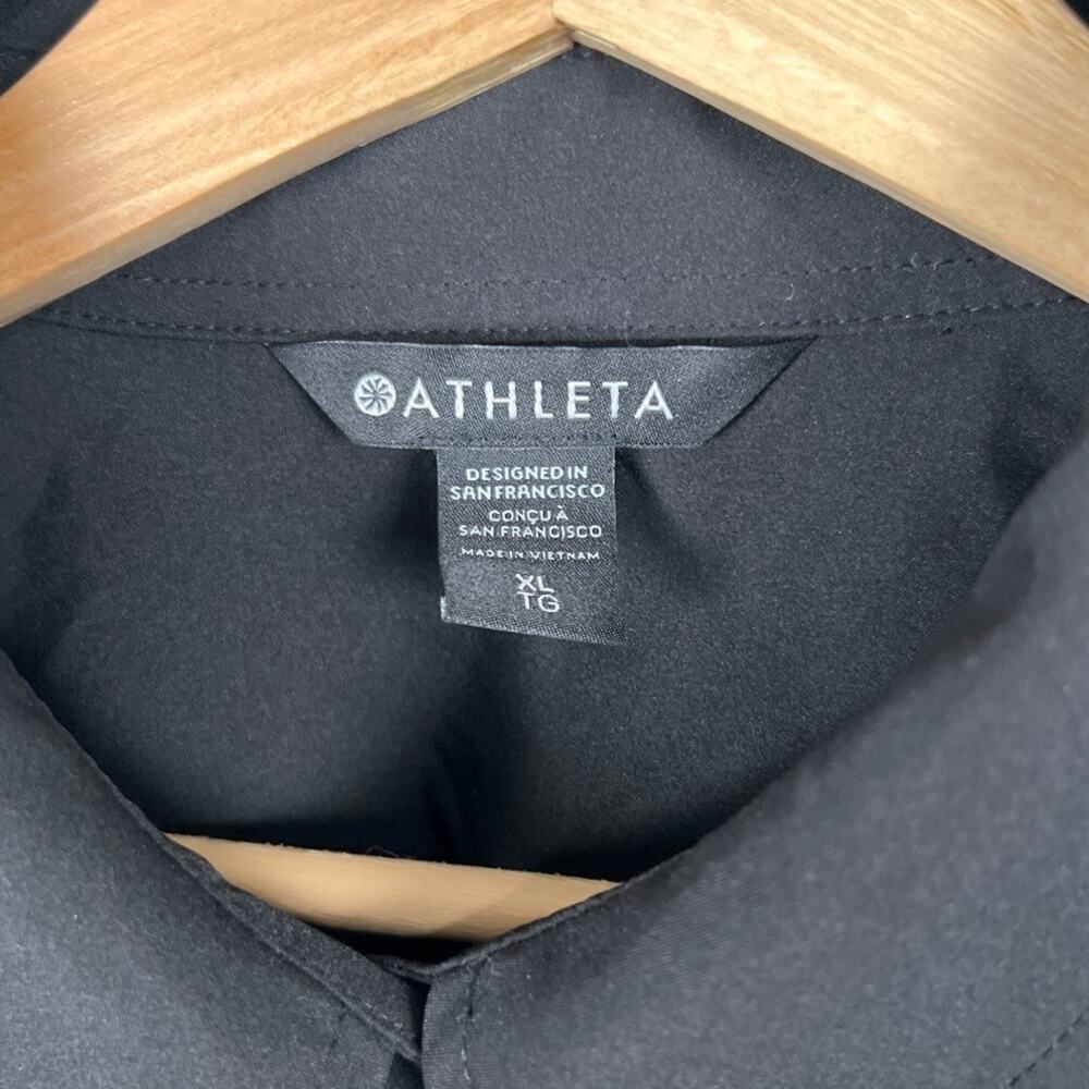 Athleta XL Button Down Black Long Sleeve Oversized Women's - Picture 3 of 6